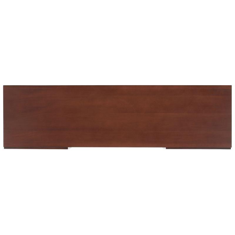 Zadie 2 Shelf Rattan Media Stand - Walnut/Natural - Safavieh