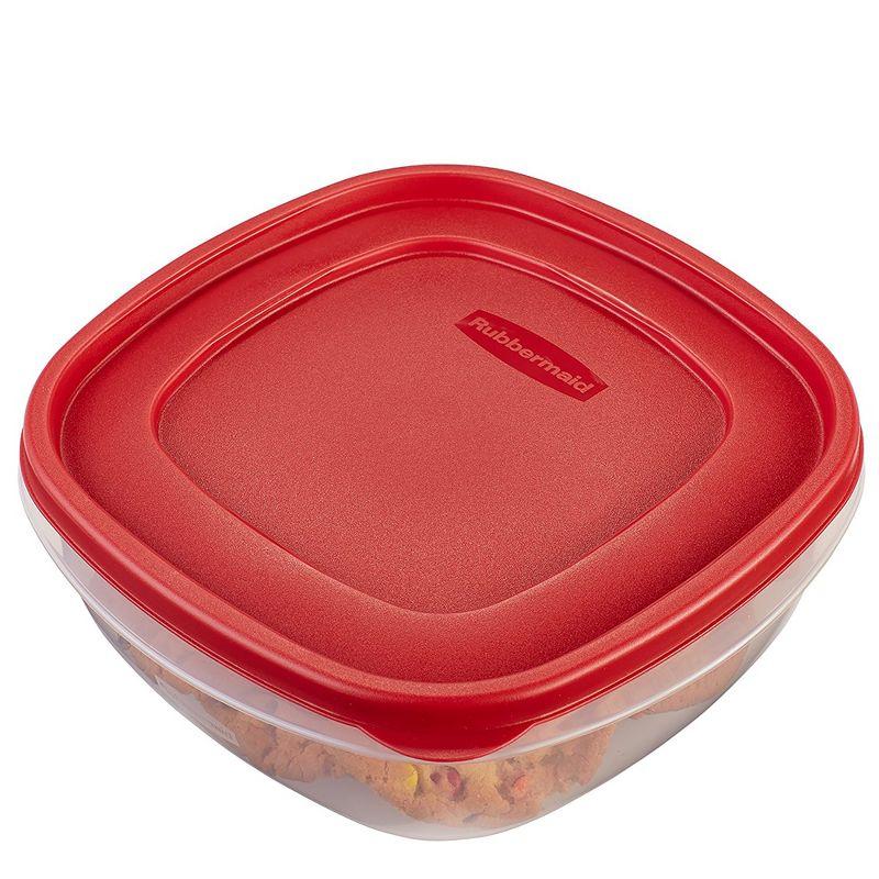 Rubbermaid 4pc Easy Find Lids Food Storage Containers Red: BPA-Free, Stackable, Microwave & Freezer Safe, 14 & 9 Cup