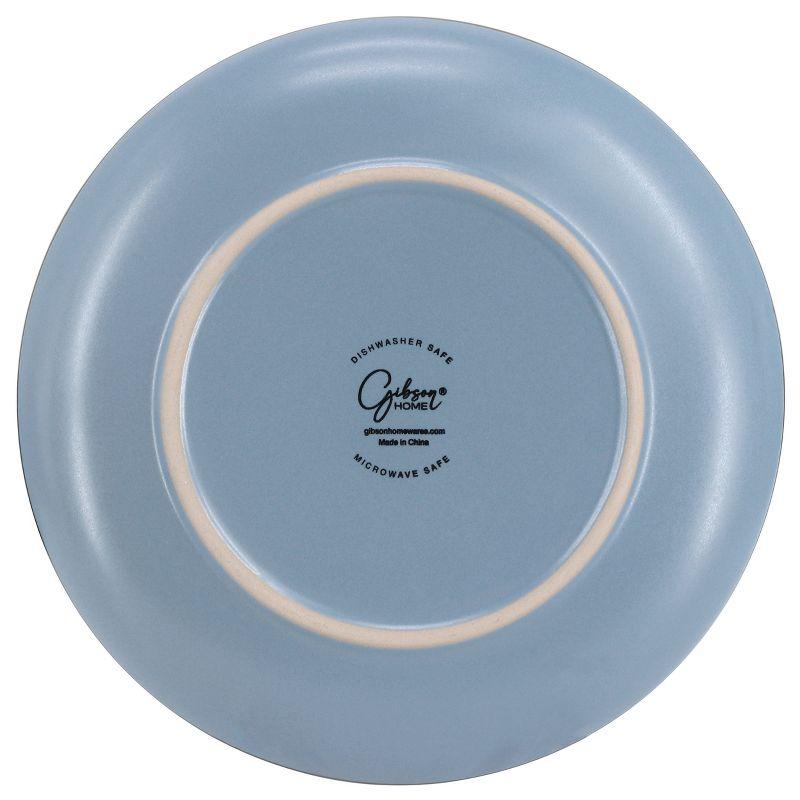 Gibson Gibson Home Rockaway Gold 16-Piece Dinnerware Set - Matte Blue