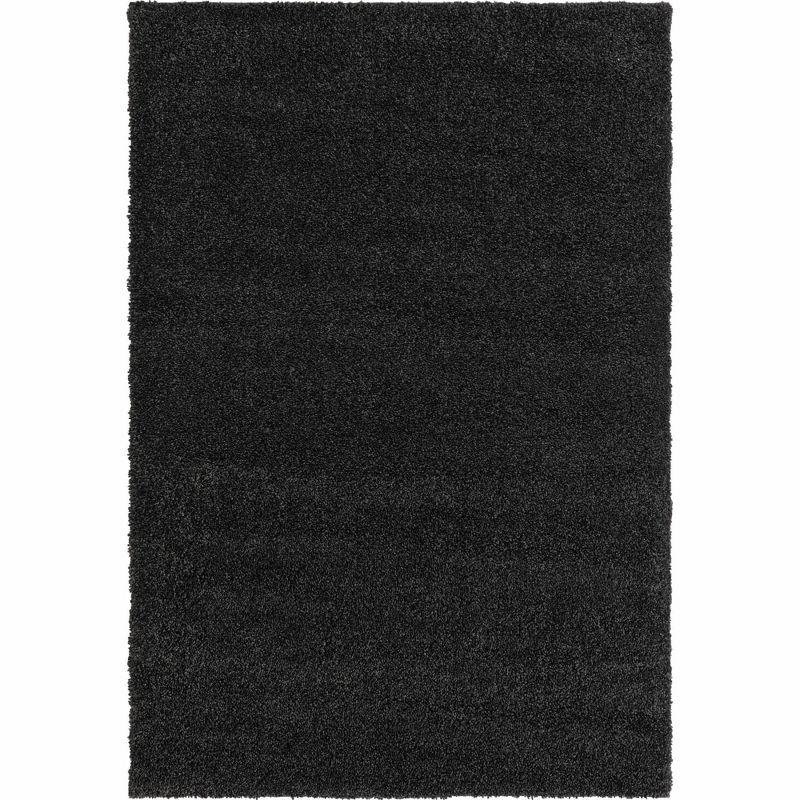 Charcoal Chic 5' x 7' Plush Shag Area Rug for Easy Care