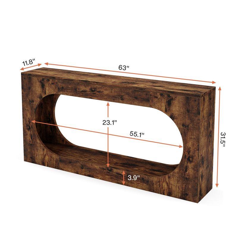 Millwood Pines 63-Inch Console Table,Narrow Sofa Table Behind Couch