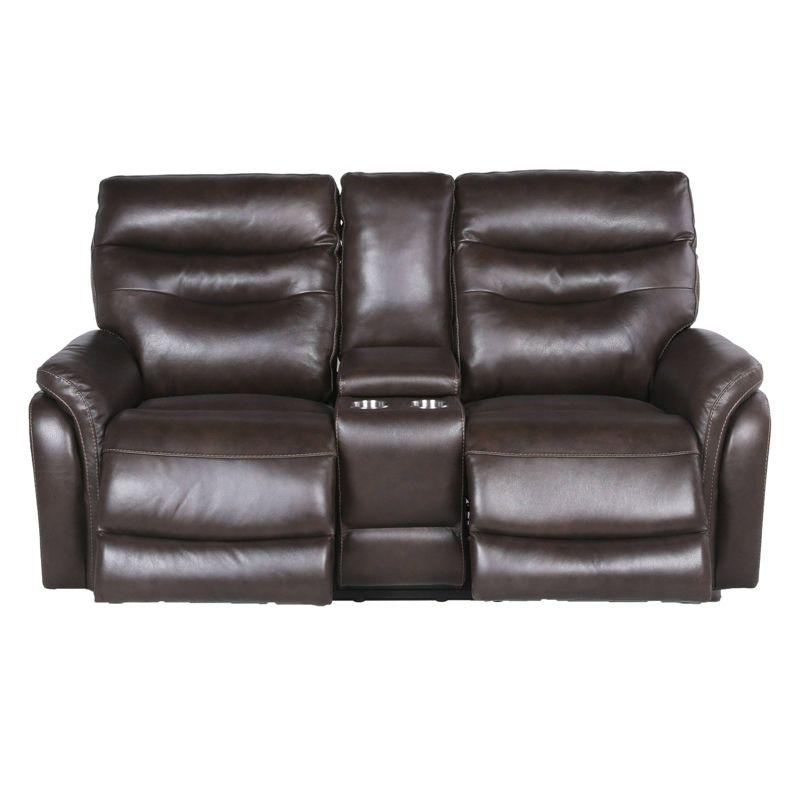 Fortuna Power Recliner Console Loveseat - Steve Silver Co. : USB Port, Center Storage