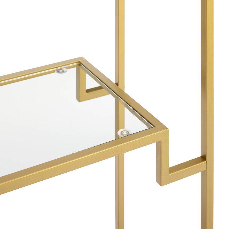 72.25" Celeste Etagere Gold - Crosley: Modern Luxury Steel Frame, 4-Tier Open Shelves