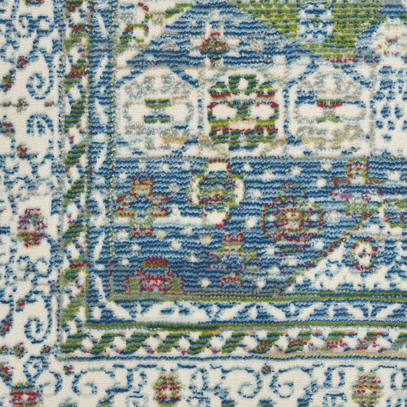 Nourison Global Vintage GLB17 Indoor only Area Rug - Ivory Light Blue 4' x 6'