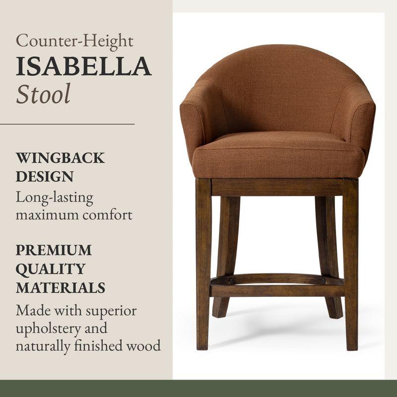 Maven Lane Maven Lane Isabella Swivel Stool Upholstered with Canvas Fabric