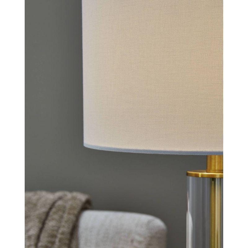 Signature Design by Ashley Orenman Table Lamps: Metallic Finish, Drum Shade, 29.25" Height