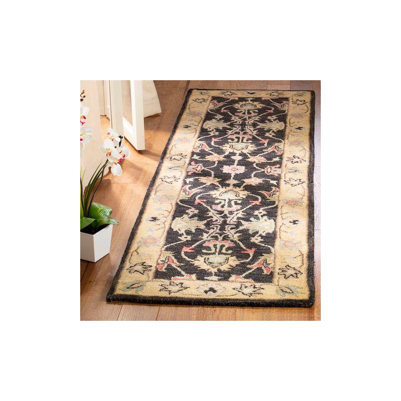 Heritage HG343 Handmade Accent Rug - 2'3"x4' - Charcoal/Gold - Safavieh