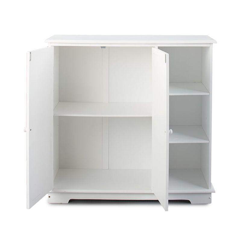 The Lakeside Collection Beadboard Buffet Cabinet - Sideboard with Storage - White