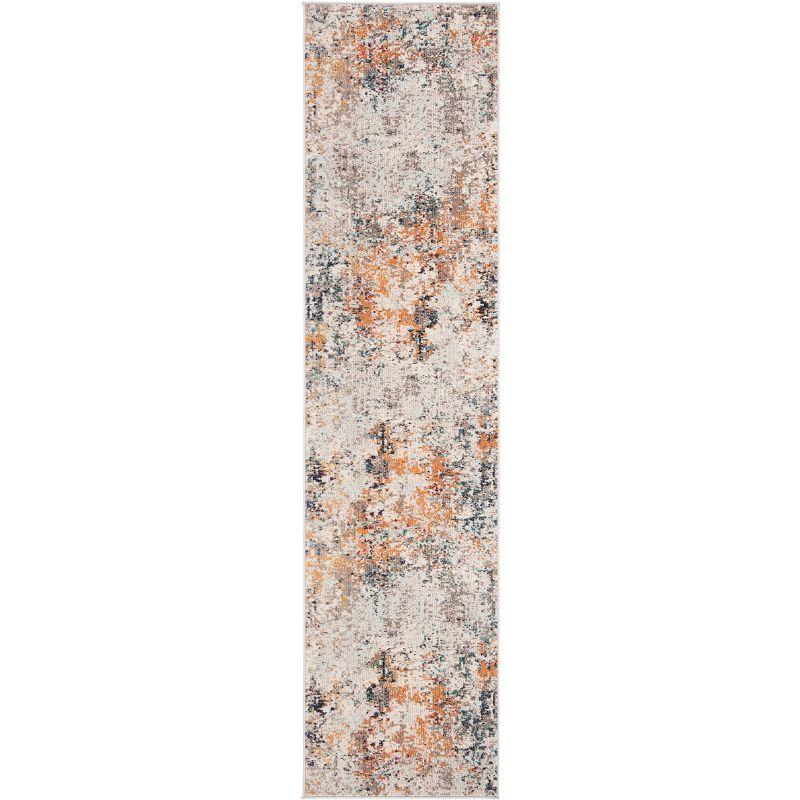 Madison MAD453 Power Loomed Indoor Runner Rug - Grey/Beige - 2'2"x14' - Safavieh