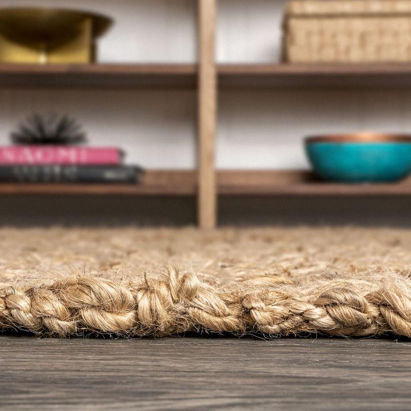 5'x8' Estera Hand Woven Boucle Chunky Jute Area Rug, Natural - JONATHAN Y
