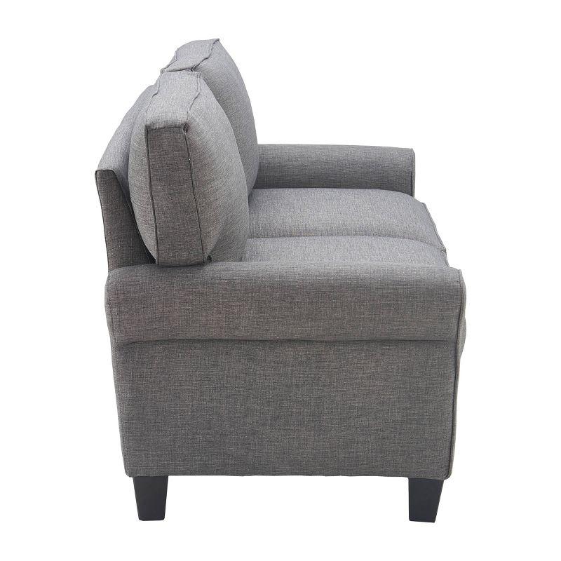 Serta Copenhagen 78" Rolled Arm Sofa, Easy Care Fabric, Soft Pillow Back, Pocket Coil Seat Cushions