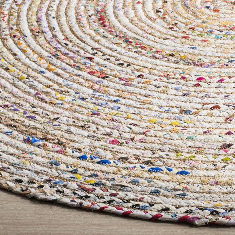 Cape Cod CAP202 Woven Indoor Area Rug - Beige/Multi - 4'x4' Round - Safavieh