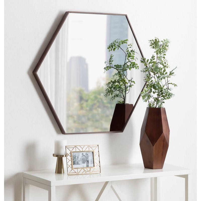 Rhodes Hexagon Wall Mirror - Kate & Laurel All Things Decor