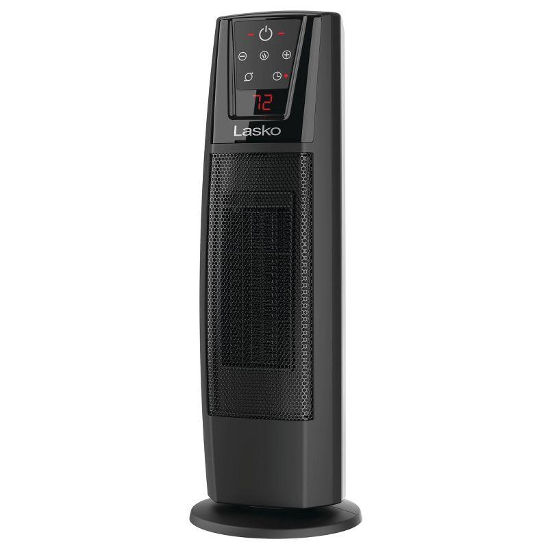 Black Ceramic Electric Tower Heater with Remote and Thermostat