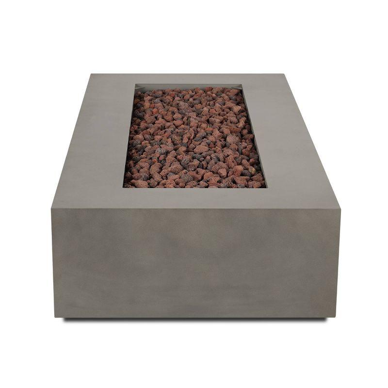 Aegean 70" Rectangle Fire Table with Natural Gas Conversion Kit - Mist Gray - Real Flame