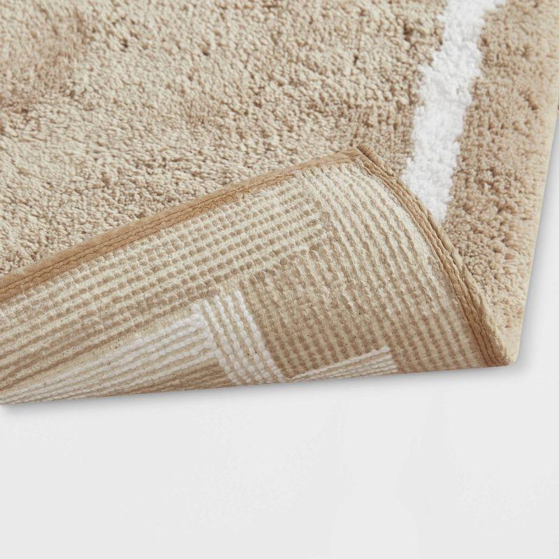 Madison Park 100% Cotton Tufted Bath Rug with Non-Slip Backing