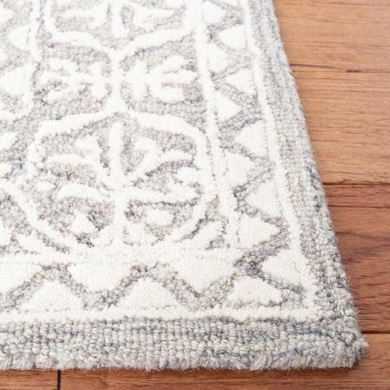 Metro MET903 Hand Tufted Indoor Area Rug - Dark Grey/Ivory - 6'x6' - Safavieh