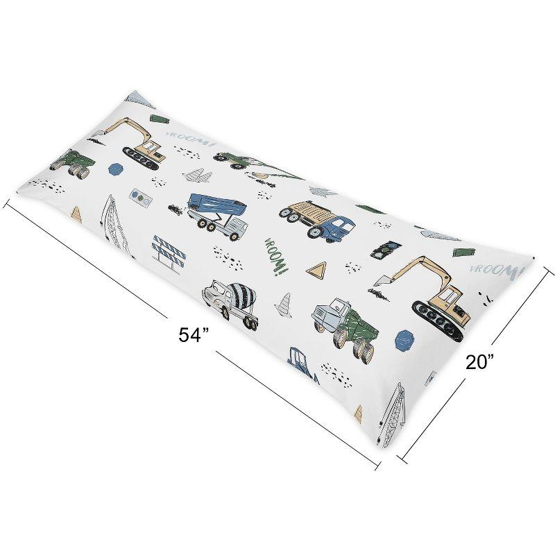 Construction Truck Microfiber/Polyester Twill Pillowcase