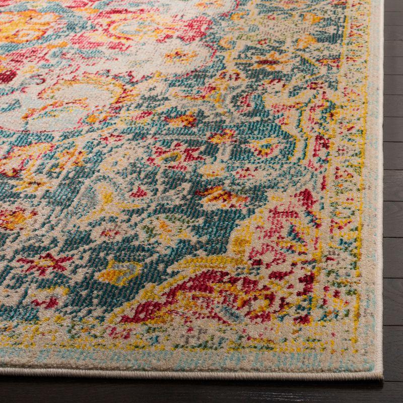 Phoenix PHX156 Power Loomed Accent Rug - Blue/Yellow - 3'x5' - Safavieh.