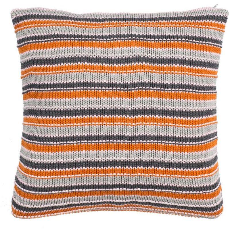 Embroidered Cotton Reversible Throw Pillow