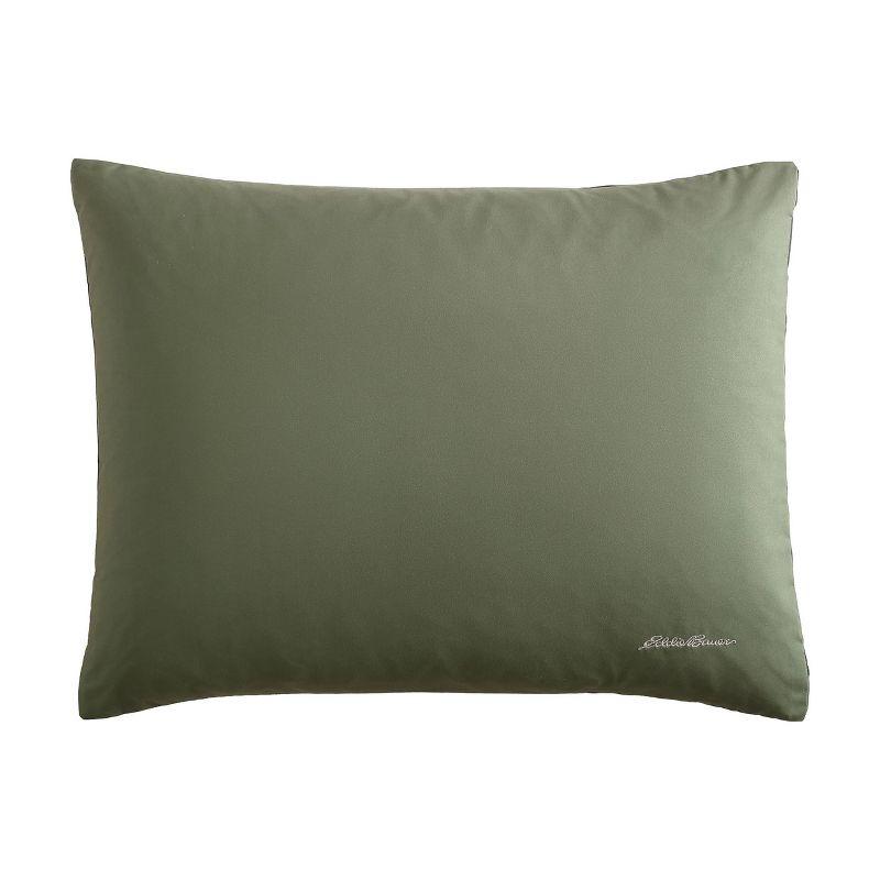 Eddie Bauer Skyline Stripe Reversible Green Duvet Cover Set