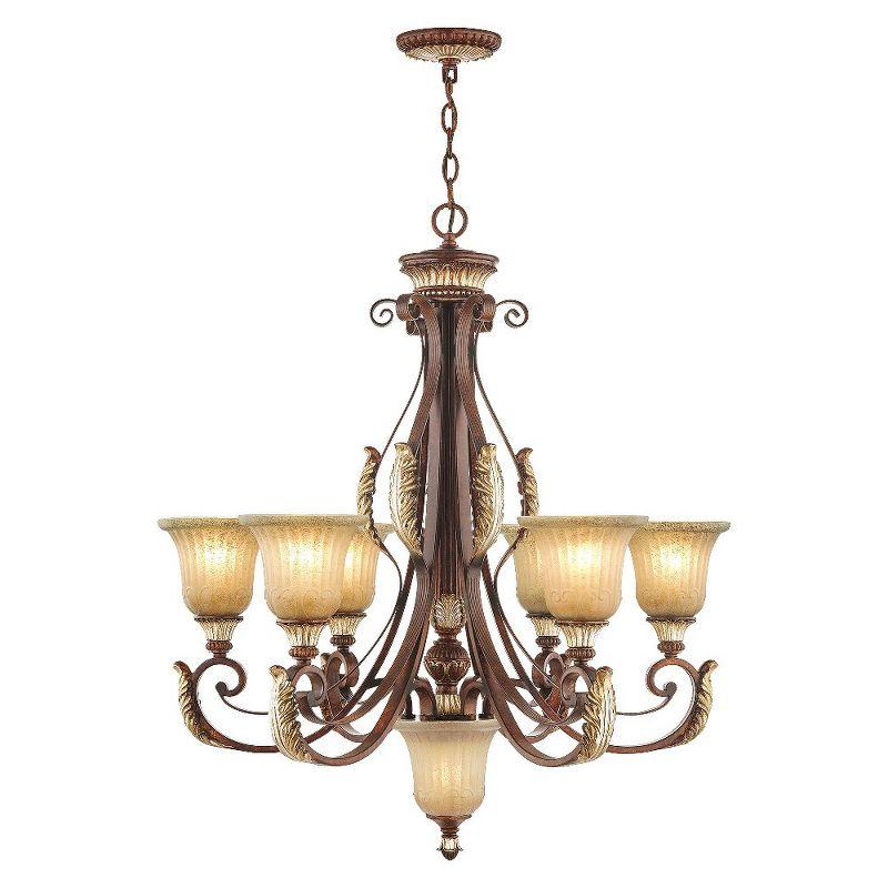 Livex Lighting Villa Verona 6 - Light Chandelier in  Verona Bronze/Aged Gold Leaf