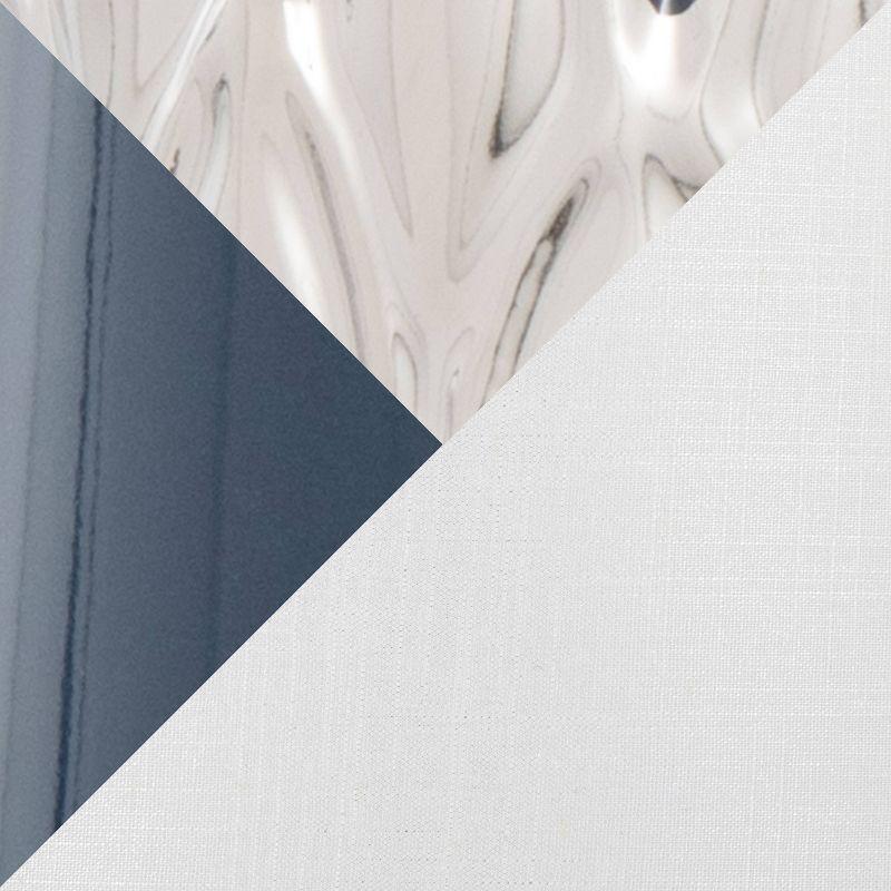 Everly Quinn Penelope 22" Contemporary Table Lamp with Tiffany Blue & Silver Ceramic Body and White Shade by LumiSource