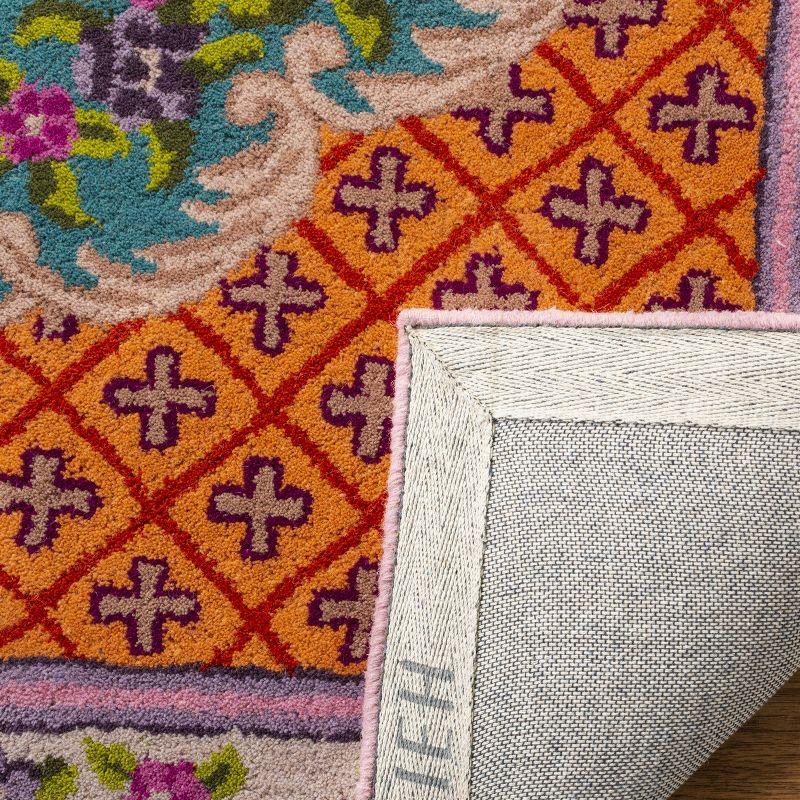 Bellagio BLG535 Hand Tufted Area Rug - Blue/Pink - 8'x10' - Safavieh.