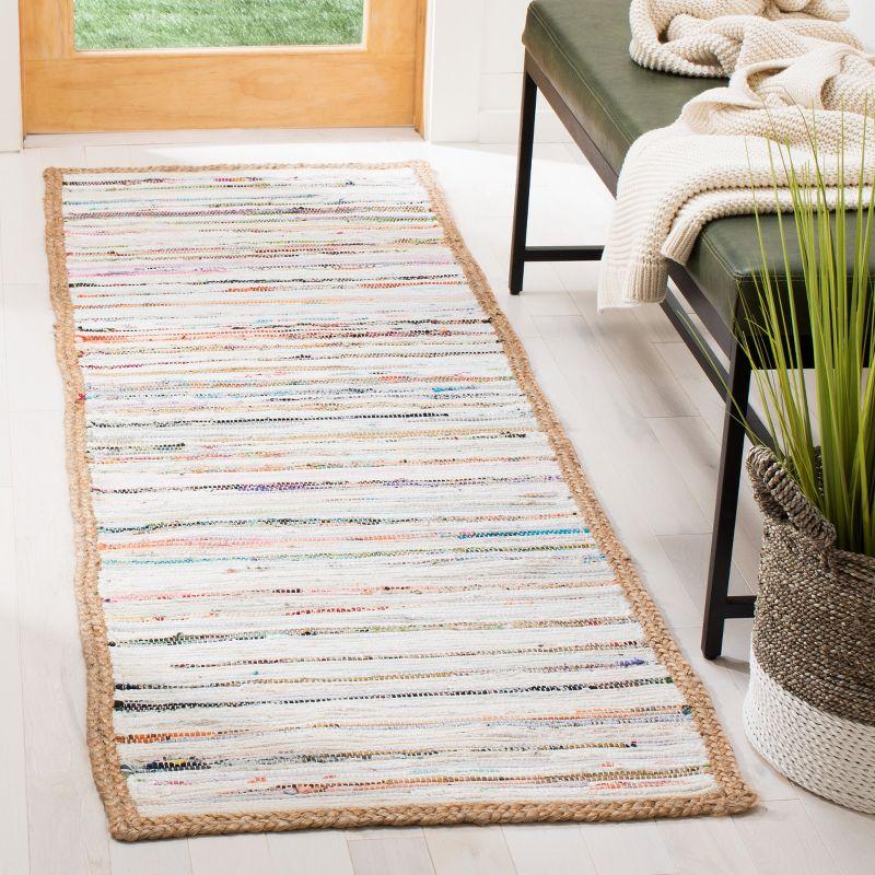 Coastal Breeze Gray and Natural Cotton 2'3" x 7' Runner Rug