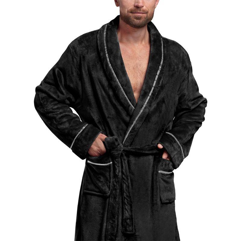 Rosalind Wheeler Speight Fleece Mid-Calf Bathrobe with Pockets