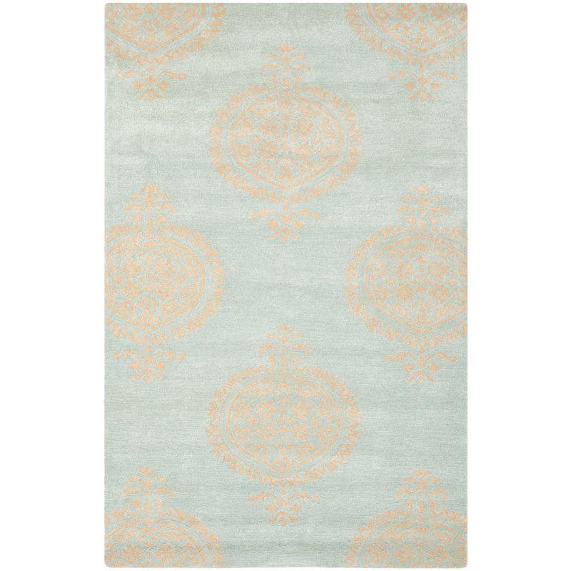 Hand-Tufted Soho Blue Wool & Viscose 6' Area Rug