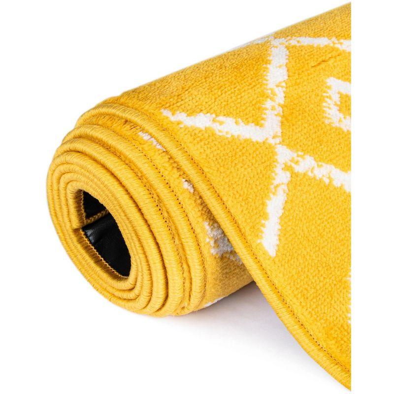 Unique Loom 8' 0 x 11' 0 Rectangle Moroccan Trellis Yellow Area Rug