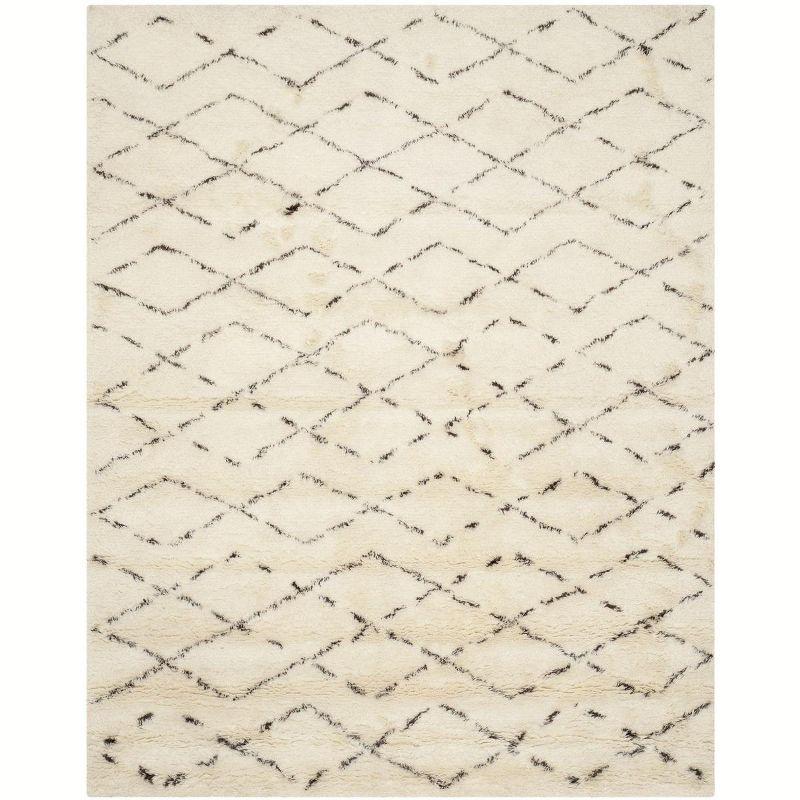 Casablanca CSB847 Hand Tufted Indoor Area Rug - Ivory/Brown - 8'x10' - Safavieh