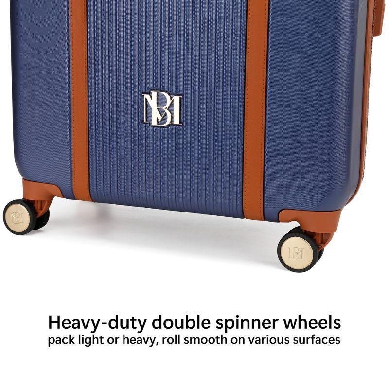 Badgley Mischka Mia 3pc Expandable Hardside Spinner Luggage Set - Navy
