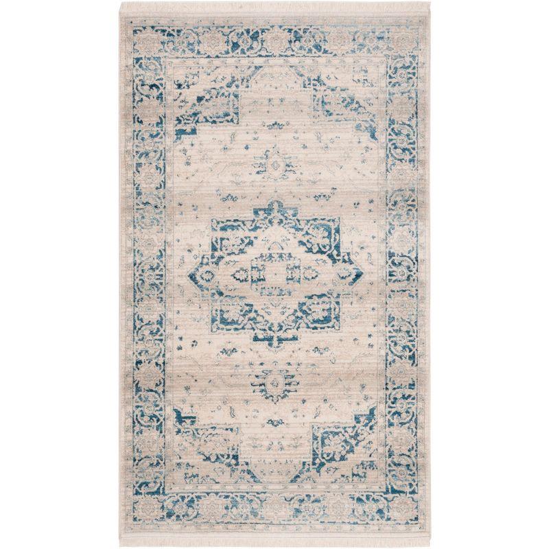 Ivory Elegance Synthetic 36'' Vintage Persian Area Rug