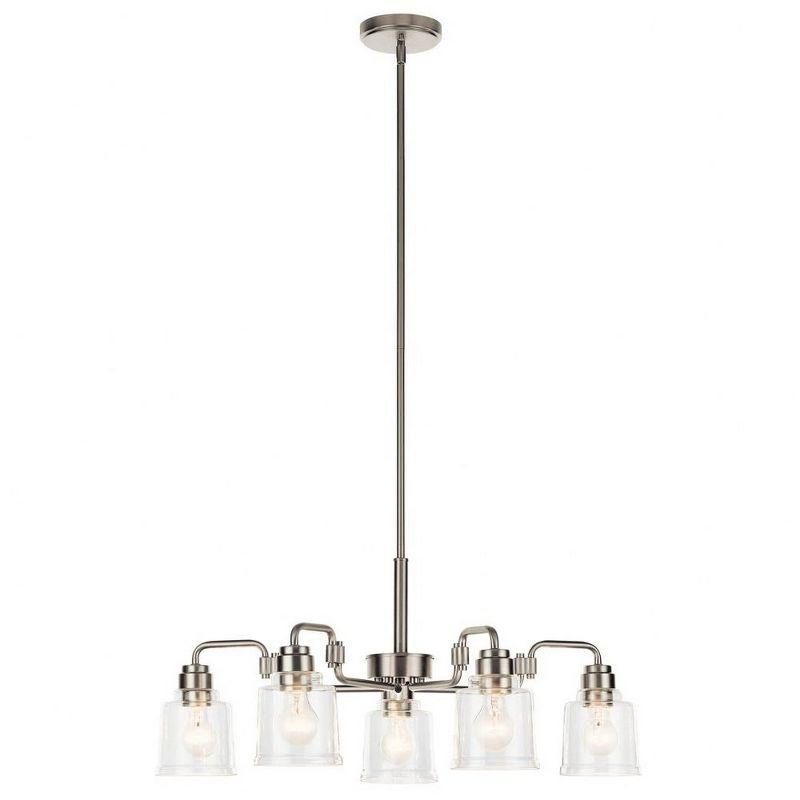 Aivian 30'' Industrial-Style Brushed Nickel 5-Light Chandelier