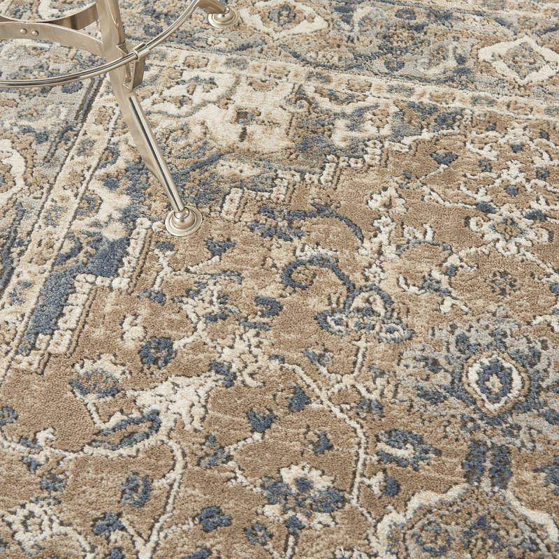 Nourison Concerto Center Medallion Indoor Rug Beige Grey 3'9" x 5'9"