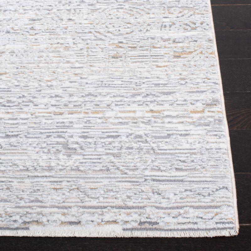 Ivory Beige Hand-Knotted Wool Viscose Area Rug 4'x6'