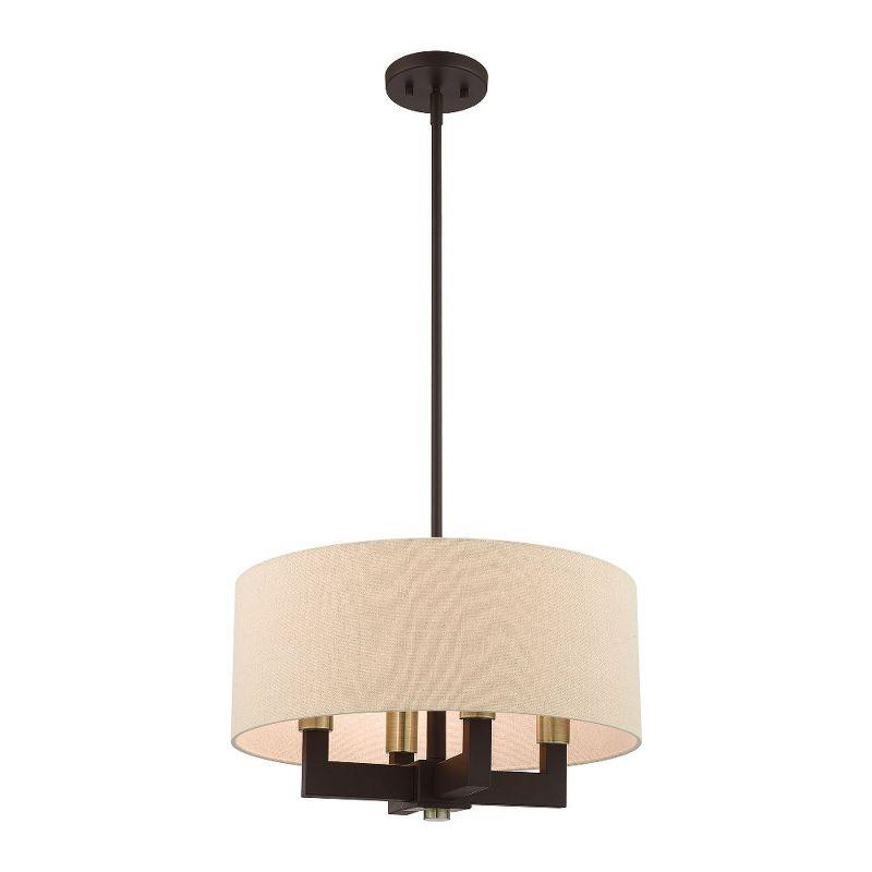 Livex Lighting Cresthaven 4 - Light Chandelier in  Bronze/Antique Brass