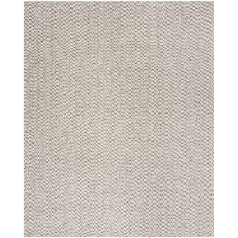 Ivory Elegance 8' x 10' Hand-Knotted Wool & Viscose Area Rug