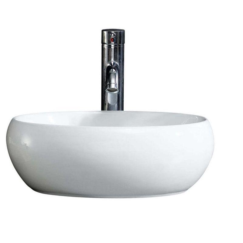 Fine Fixtures Vitreous China Vessel Bathroom Sink- Oval Shape