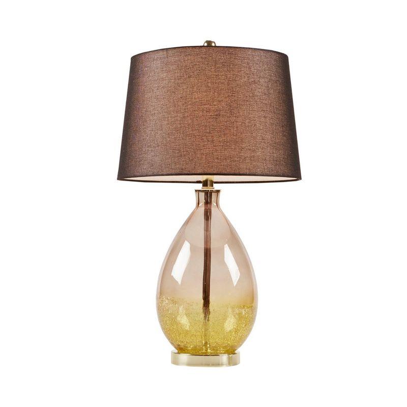 Set of 2 Cortina Glass Table Lamp Gold - 510 Design: Modern Drum Shade, Polystyrene & Polyester, 60W