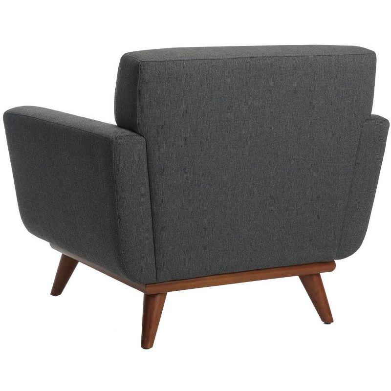 Opal Linen Tufted Arm Chair - SFV4727 - Slate/Grey - Safavieh Couture