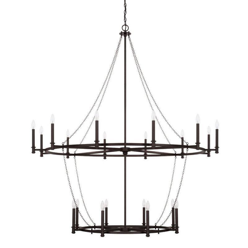 Capital Lighting Lancaster 20 - Light Chandelier in  Black Iron