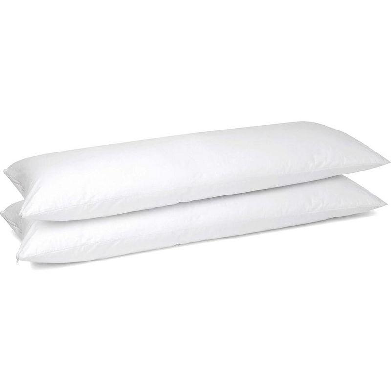 Poly-Cotton Zippered Pillow Cover  - Protects from Dirt, Dust, and Debris -200 Thread Count