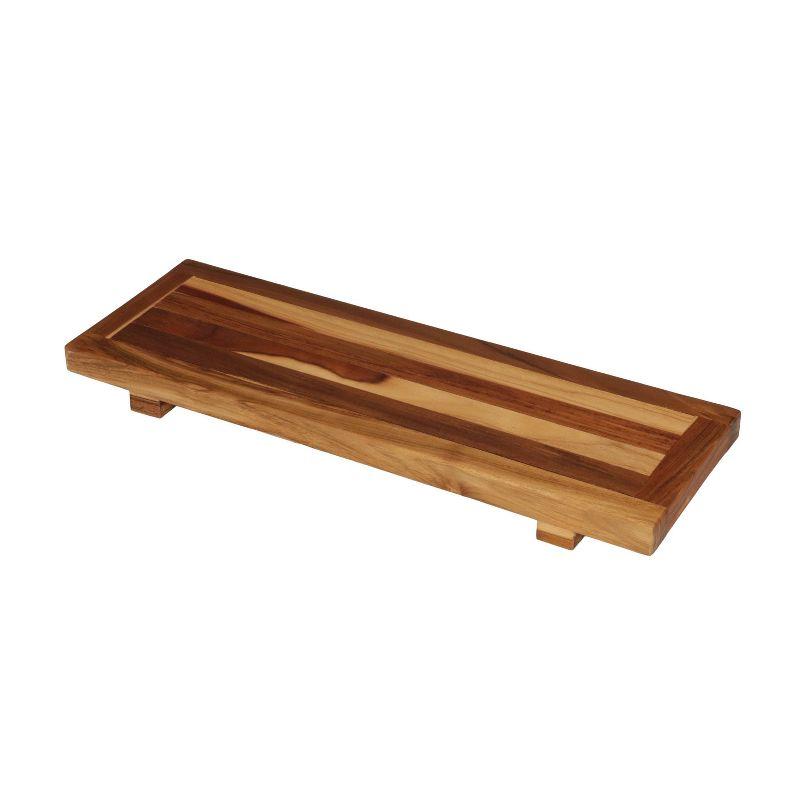 29"x2" Eleganto Teak Wood Bathtub Storage Caddy Natural - EcoDecors