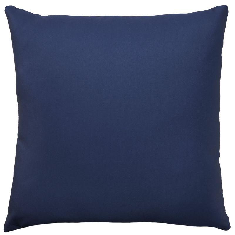 Navy Reversible 20" Square Indoor Outdoor Throw Pillow