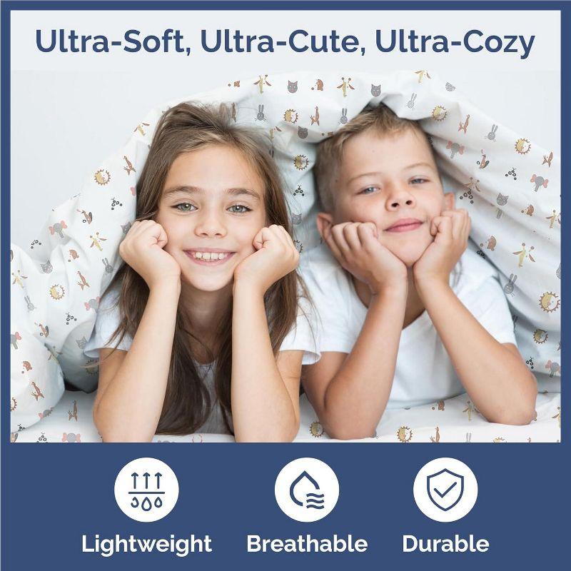 CGK Linens 4 Piece Kids Microfiber Sheet Set - Wrinkle Free - Cute, Cozy, Soft