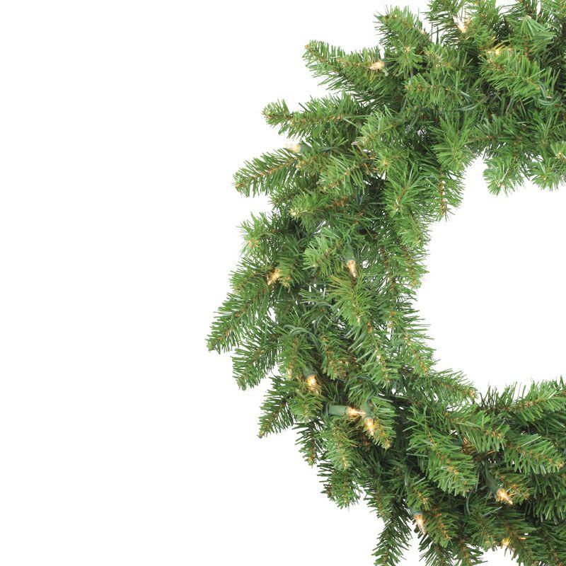 Northlight 24" Prelit Eastern Pine Artificial Christmas Wreath - Clear Lights