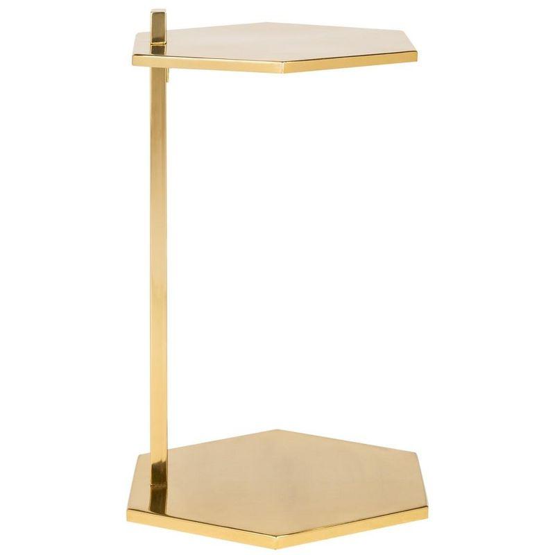 Aurea Hexagon C-Table - Gold - Safavieh.